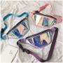 Factory Wholesale Waterproof Laser PVC Hologram Clear Waist Bag Customized Logo Outdoor Casual PU Crossbody Fanny Pack