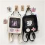 Wholesale Fashion Leather Girls Leather Backpack Clear PVC Window Ita Bags Custom Backpack for School