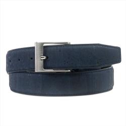 Custom Reversible Real Cork Fabric Belt Genuine Leather Belts For Men
