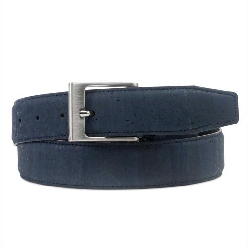 Custom Reversible Real Cork Fabric Belt Genuine Leather Belts For Men