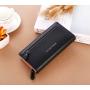 2023 New Fashion Solid Matte Zipper Long Handheld Wallet cartera de hombre For Daily Men Card Holder Wallet