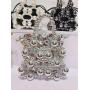 Small Hollow Out Purses Luxury Women's Handheld Bead Bag Purses Fashion Banquet Party Shoulder Bag Beaded Clutch Purse Mini Bags