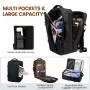 Waterproof 15.6 17 18 inch Men Women Laptop Backpacks Bags with 3 Packing Cubes Large Capacity 40L 50L Travel Backpacks Carry on