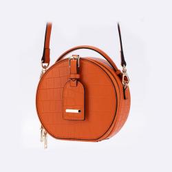 2024 Custom Crocodile Genuine Leather Round Handbag For Women Ladies Circle Purse