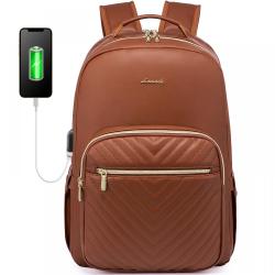 LOVEVOOK 2022 new arrival custom school Bookbag leather women men travel bags 15.6 17in Work Business College laptop backpacks