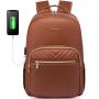 LOVEVOOK 2022 new arrival custom school Bookbag leather women men travel bags 15.6 17in Work Business College laptop backpacks