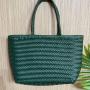 2024 Luxury Handmade Woven Genuine Leather Tote Bag Handbag For Women With Pouch