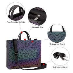 Lovevook custom laptop bags women waterproof  Geometric luminous ladies casual totes shoulder bags women handbags laptop bags