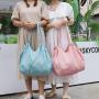 ZWY257 New Fashion Folding Large Capacity Shopping Bag Polyester Recyclable Drawstring Eco Bag Outdoor Lightweight Organizer