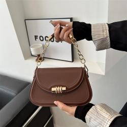 New Ladies Retro Small Women's Bag Female Chain Armpit Bag 2024 New Korean Solid Color Crossbody Shoulder Bag