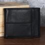 High Quality Short Leather Wallets For Men Trifold Wallet Credit Card Slots Holder Bag Cash Clip Genuine Leather Wallets For man