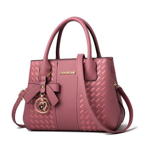 ZR195 New PU Boston Women's Bag European and American Elegant Female Handheld One Shoulder Crossbody Bag Girl Handbag