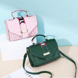 Simple Single Shoulder Messenger Portable Bag China Wholesale Women Shoulder Bag Cheap Small Square Rivet Bag for Ladies