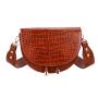 2024 new arrive Luxury Retro fashion saddle bag Crocodile PU leather small purse