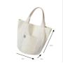 Best Selling Going Out To Work Bucket Lunch Box Bag Female Student Portable Recycled Canvas Shopping Bag