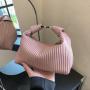 2024 Multi-Functional Ruched Handbag Custom Soft Leather Shoulder Bags Portable and Fashionable Ladies' Bag for Women