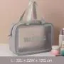 Fashion Custom Printed PU Lady Organizer Toiletry Bag Durable Waterproof Clear Travel Makeup Cosmetic Bag 3pcs Set