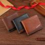 Men's Short Multi-Card Business Wallet Bag Waterproof Horizontal Design with Open Closure Cross-Border Fashionable Accessory