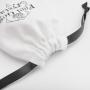 White Cosmetic Dust Drawstring Bag Wedding Favor Gift Jewelry Cotton Bags With Logo Custom Boushed Canvas Drawstring Bag