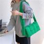 2024 New Product Women's Cross-Body Bag Padded Cotton Soft Shoulder Bag Plain Nylon Women's Fashion Woven Messenger Bag
