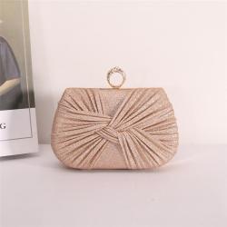 New arrival bling glitter fold design wedding party bag bridal clutches evening bags champagne wholesale women clutch pochette femme