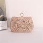 New arrival bling glitter fold design wedding party bag bridal clutches evening bags champagne wholesale women clutch pochette femme