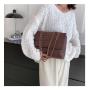 HR522 Women Carrying Tote Bag New Fashion PU Chain Large Messenger Bag Rhombic Pattern Solid Color Crossbody Shoulder Bag