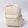 Custom Eco Friendly Durable Cotton Corduroy Girls Kids Student School Book Bag Casual Sports Backpacks