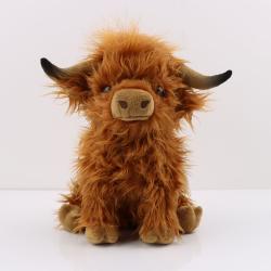 Manufacturer Soft Stuffed Toy Realistic Cow Furry Custom Animal Plush Toy for Wholesale