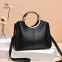 Round handle sac a main femme women's handbag vegan leather bag hand bags for women