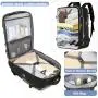 Custom Flight Approved Waterproof Anti-Theft Luggage Daypack Multi-functional Travel Backpack With Laptop Compartment