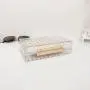 Fashionable and exquisite diamond inlaid transparent acrylic small square bag