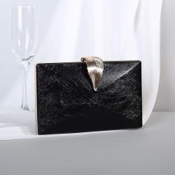 Ladies evening bag diagonal cross banquet hand held leaf chain small square bag sac tendance 2024