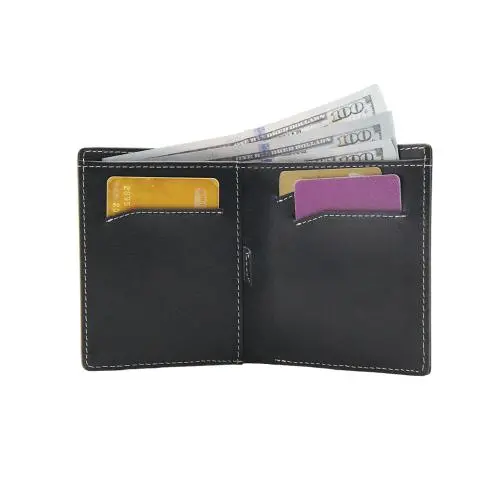 Bifold Men Genuine Purse RFID Blocking Wallet for Slim Wallet Men Leather Wallets