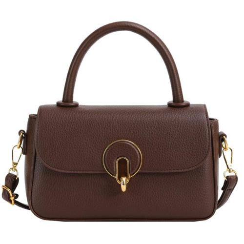 ZR683 Women's Bags Fashion PU Leather Girl Retro Small Square Bag Simple Button Shoulder Lady Crossbody Phone Bag Female Party
