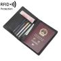 OEW170 Wholesale Custom PU Leather Passport Cover Travel Wallet with Card Case Ticket Slot RFID Blocking Passport Holder