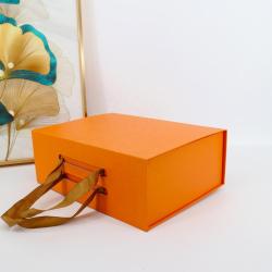 M size Daily Use Fashion High Standard 0.78 kg Orange Bags Packaging Box For Shopping  gift box 39*16*29 CM