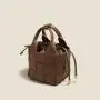 2024 New Designer Weave Bucket Hand Bag Women Cowhide Leather Shoulder Bag Retro Style Ladies Handbags Crossbody 2 in 1 Sets