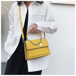 HandBags Luxury  Fashion Solid Color Portable New Korean Messenger Bag Single Shoulder Bag Women's Thread Zipper Square Bag