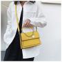 HandBags Luxury  Fashion Solid Color Portable New Korean Messenger Bag Single Shoulder Bag Women's Thread Zipper Square Bag