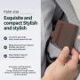 Custom Aluminum Pop Up Wallet Crazy Horse Genuine Leather Metal Wallet Slim RFID Blocking Card Holder Wallet