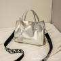 PVC hand bag female ladies handbags 2024 Korean version of the new printing shoulder strap crossbody bag