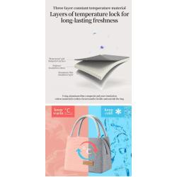 Heat sealed freezer pack lunch bag insulated marine thermal cooler bag two compartments with tableware holder