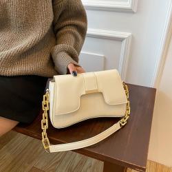 Minimalist chain underarm bag woman 2024 summer product new single shoulder bag small square bag