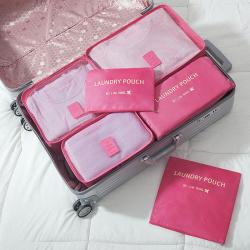 6 PCS Travel Storage Bag Set for Clothes Tidy Organizer Suitcase Pouch Travel Organizer Bag Case Shoes Packing Cube Bag