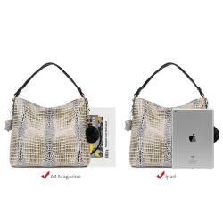 LOVEVOOK Realer high quality soft genuine leather bag ladies handbags snakeskin looks women bags