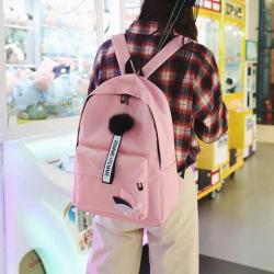 Hot selling student backpack canvas shoulder bag large capacity travel schoolbag men's and women's bags
