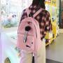 Hot selling student backpack canvas shoulder bag large capacity travel schoolbag men's and women's bags