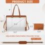 LOVEVOOK 15.6 inch Laptop Tote Bag with Clutch Purses Lady Office Business Briefcase Large Capacity Laptop Handbags for Women