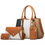 2023 New Fashion Color Contrast Women's Bag Women's Handbag One Shoulder Crossbody Bun Mother Bag Four Piece Women's Bag